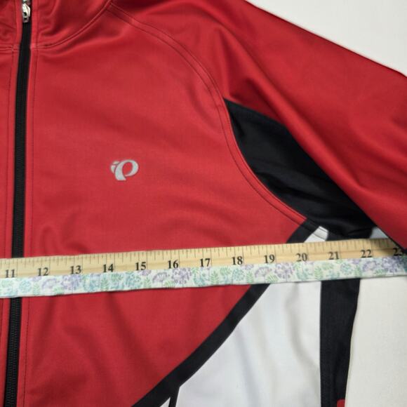 PEARL IZUMI Elite Cycling Soft Shell LTD Red/Black Mens Large Zip Pocket - Picture 12 of 13